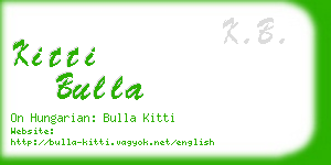 kitti bulla business card